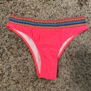 High waisted swim bottoms.